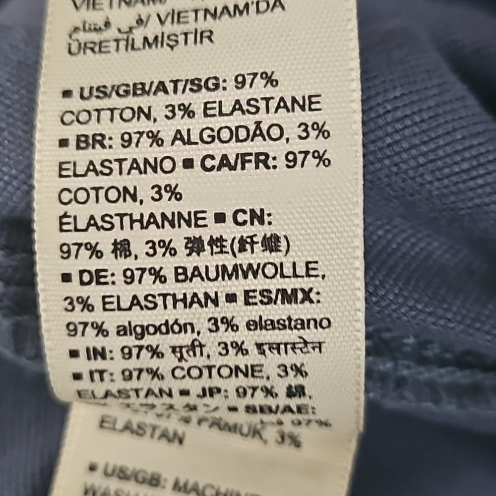 Goodthreads ash blue stretch canvas Slim fit Flat front pants with 35" inseam - Picture 13 of 13